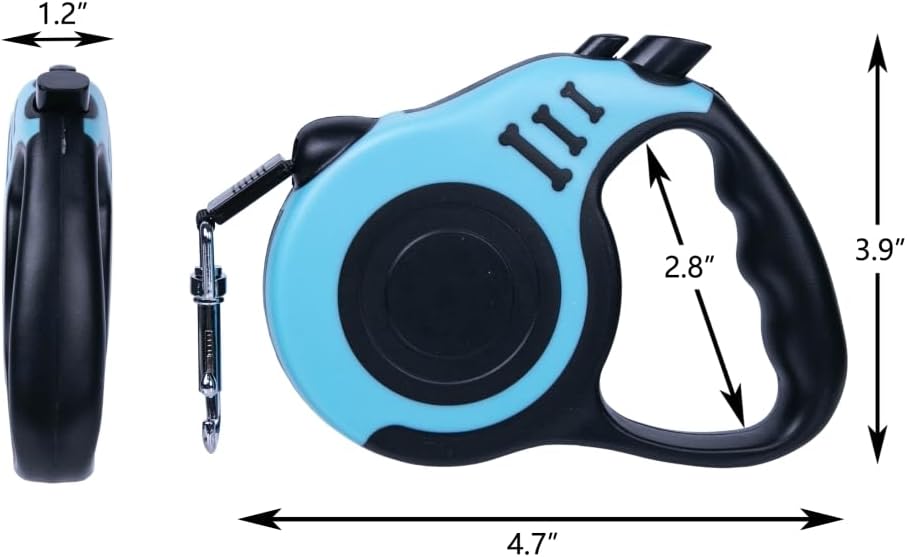 Retractable Dog Leash 10ft, Tangle-Free Expandable Leash for Small Dogs Up to 22lbs, Easy-Adjust Lock & Anti-Slip Handle for Safe Walks