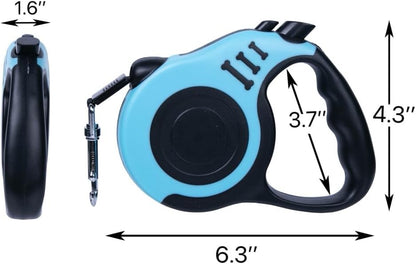 Retractable Dog Leash 10ft, Tangle-Free Expandable Leash for Small Dogs Up to 22lbs, Easy-Adjust Lock & Anti-Slip Handle for Safe Walks