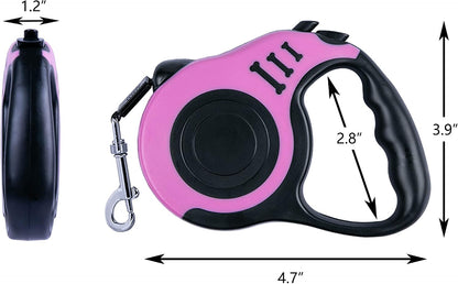Retractable Dog Leash 10ft, Tangle-Free Expandable Leash for Small Dogs Up to 22lbs, Easy-Adjust Lock & Anti-Slip Handle for Safe Walks