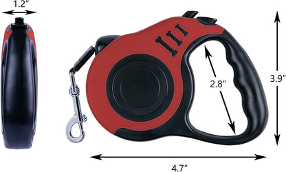 Retractable Dog Leash 10ft, Tangle-Free Expandable Leash for Small Dogs Up to 22lbs, Easy-Adjust Lock & Anti-Slip Handle for Safe Walks