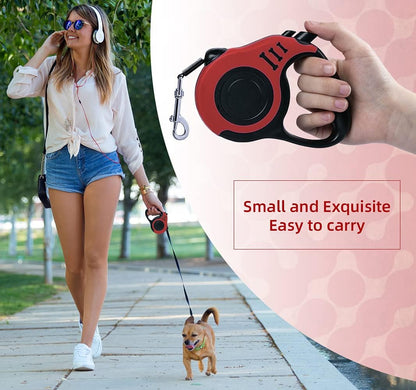 Retractable Dog Leash 10ft, Tangle-Free Expandable Leash for Small Dogs Up to 22lbs, Easy-Adjust Lock & Anti-Slip Handle for Safe Walks