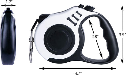 Retractable Dog Leash 10ft, Tangle-Free Expandable Leash for Small Dogs Up to 22lbs, Easy-Adjust Lock & Anti-Slip Handle for Safe Walks