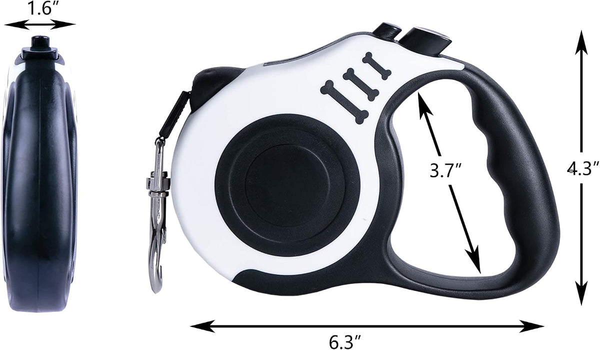 Retractable Dog Leash 10ft, Tangle-Free Expandable Leash for Small Dogs Up to 22lbs, Easy-Adjust Lock & Anti-Slip Handle for Safe Walks