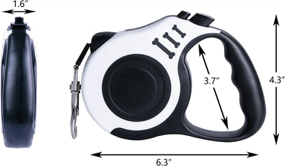 Retractable Dog Leash 10ft, Tangle-Free Expandable Leash for Small Dogs Up to 22lbs, Easy-Adjust Lock & Anti-Slip Handle for Safe Walks