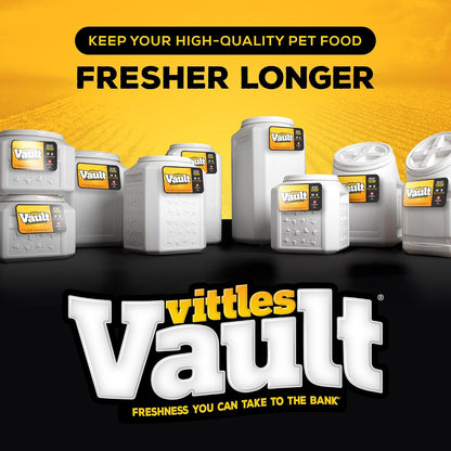 Vittles Vault Airtight Pet Food Storage Container + Scoop, Fits Up to 50lbs