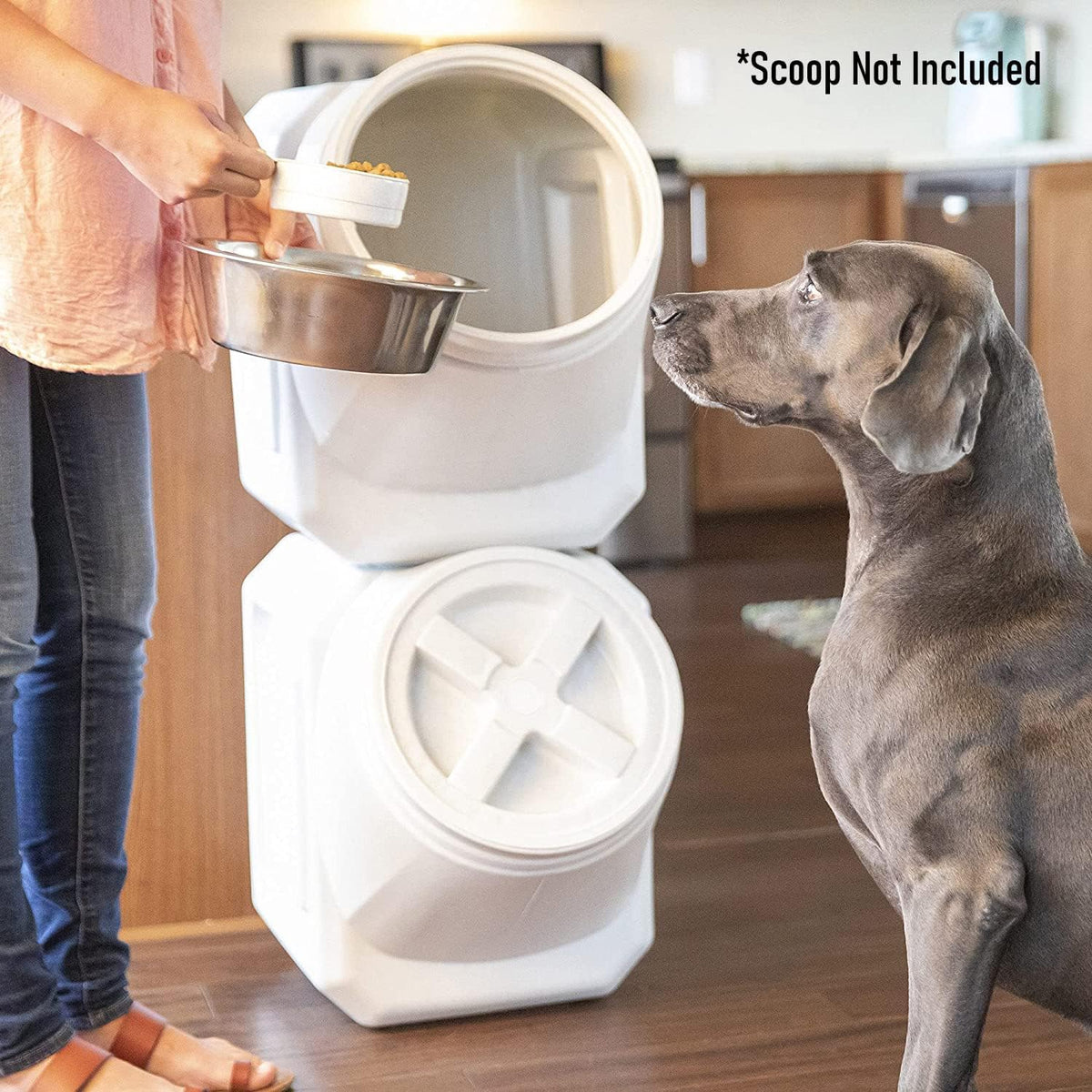 Vittles Vault Airtight Pet Food Storage Container + Scoop, Fits Up to 50lbs