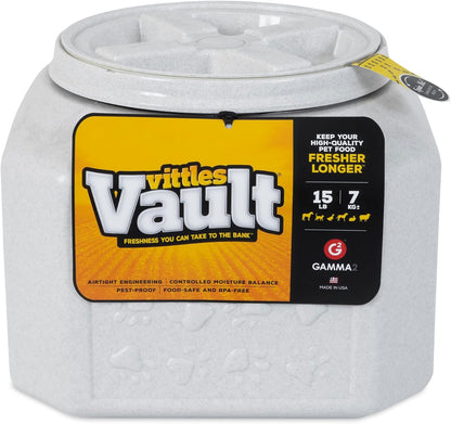 Vittles Vault Airtight Pet Food Storage Container + Scoop, Fits Up to 50lbs