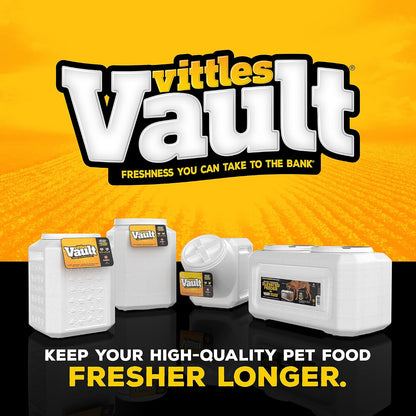 Vittles Vault Airtight Pet Food Storage Container + Scoop, Fits Up to 50lbs