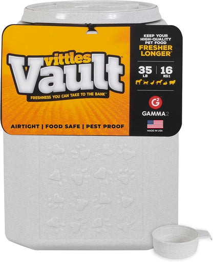 Vittles Vault Airtight Pet Food Storage Container + Scoop, Fits Up to 50lbs