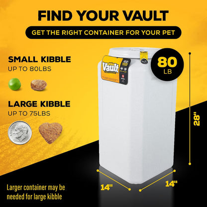 Vittles Vault Airtight Pet Food Storage Container + Scoop, Fits Up to 50lbs