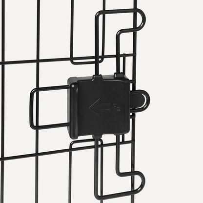 Portable, Foldable Metal Wire Dog Crate with Removable Tray, Single Door, Divider Panel, Collapsible for Travel, 22 x 13 x 16 in, Black