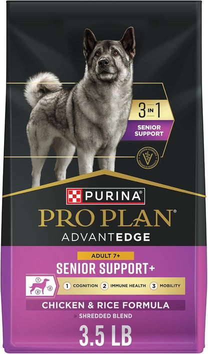 AdvantEDGE Senior Support Plus Shredded Blend Chicken and Rice Formula Dry Dog Food - 3.5 lb. Bag