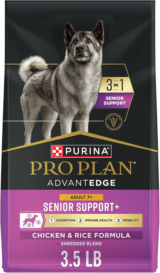 AdvantEDGE Senior Support Plus Shredded Blend Chicken and Rice Formula Dry Dog Food - 3.5 lb. Bag