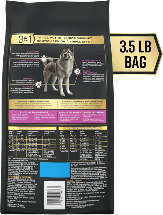 AdvantEDGE Senior Support Plus Shredded Blend Chicken and Rice Formula Dry Dog Food - 3.5 lb. Bag