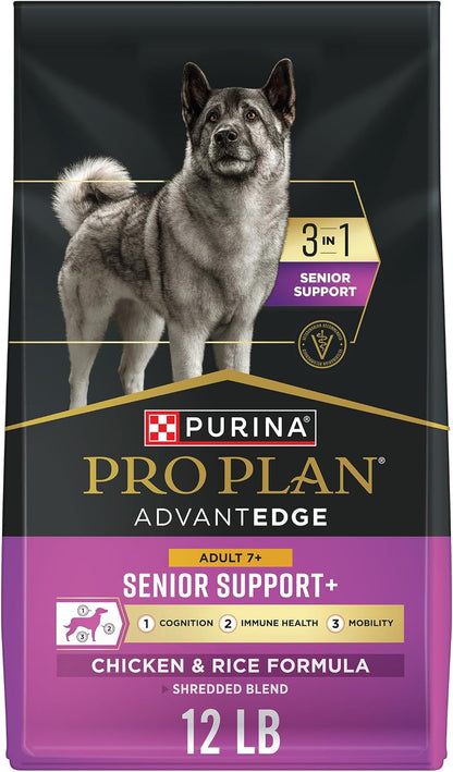 AdvantEDGE Senior Support Plus Shredded Blend Chicken and Rice Formula Dry Dog Food - 3.5 lb. Bag