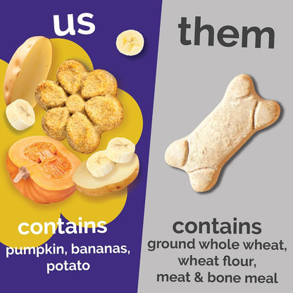 Baked Dog Treats, Low Calorie Treats, Pumpkin & Banana, 7oz