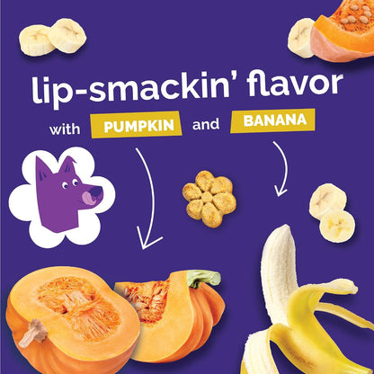 Baked Dog Treats, Low Calorie Treats, Pumpkin & Banana, 7oz