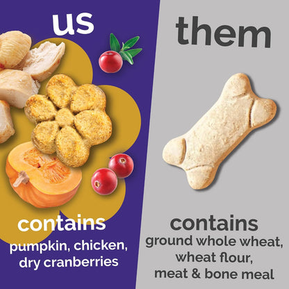 Baked Dog Treats, Low Calorie Treats, Pumpkin & Banana, 7oz