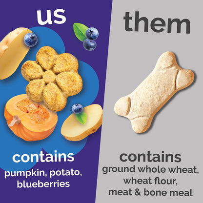 Baked Dog Treats, Low Calorie Treats, Pumpkin & Banana, 7oz