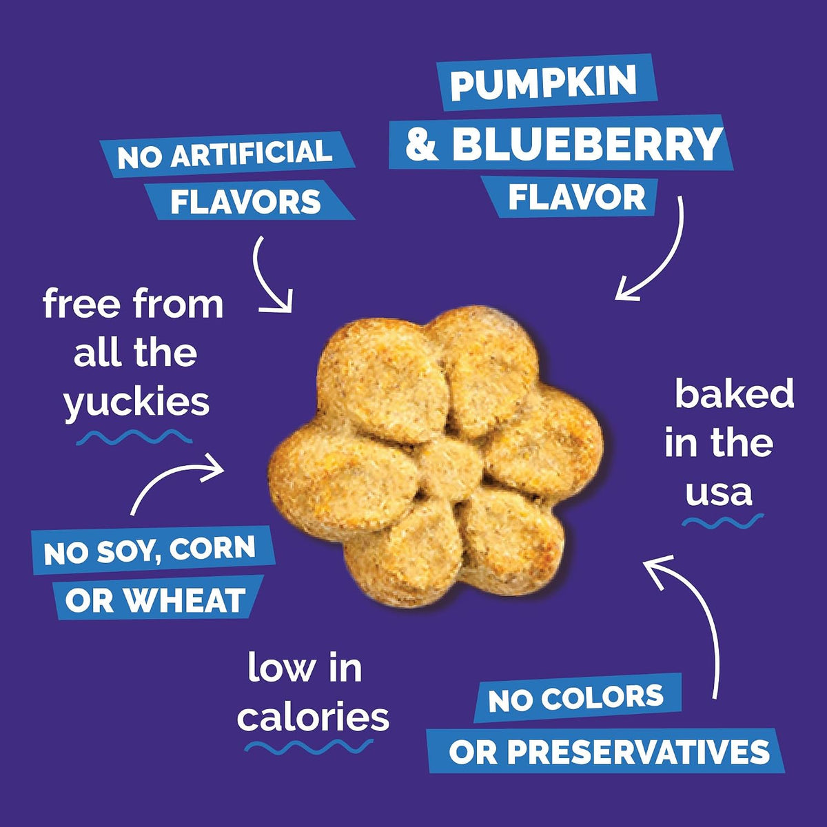 Baked Dog Treats, Low Calorie Treats, Pumpkin & Banana, 7oz