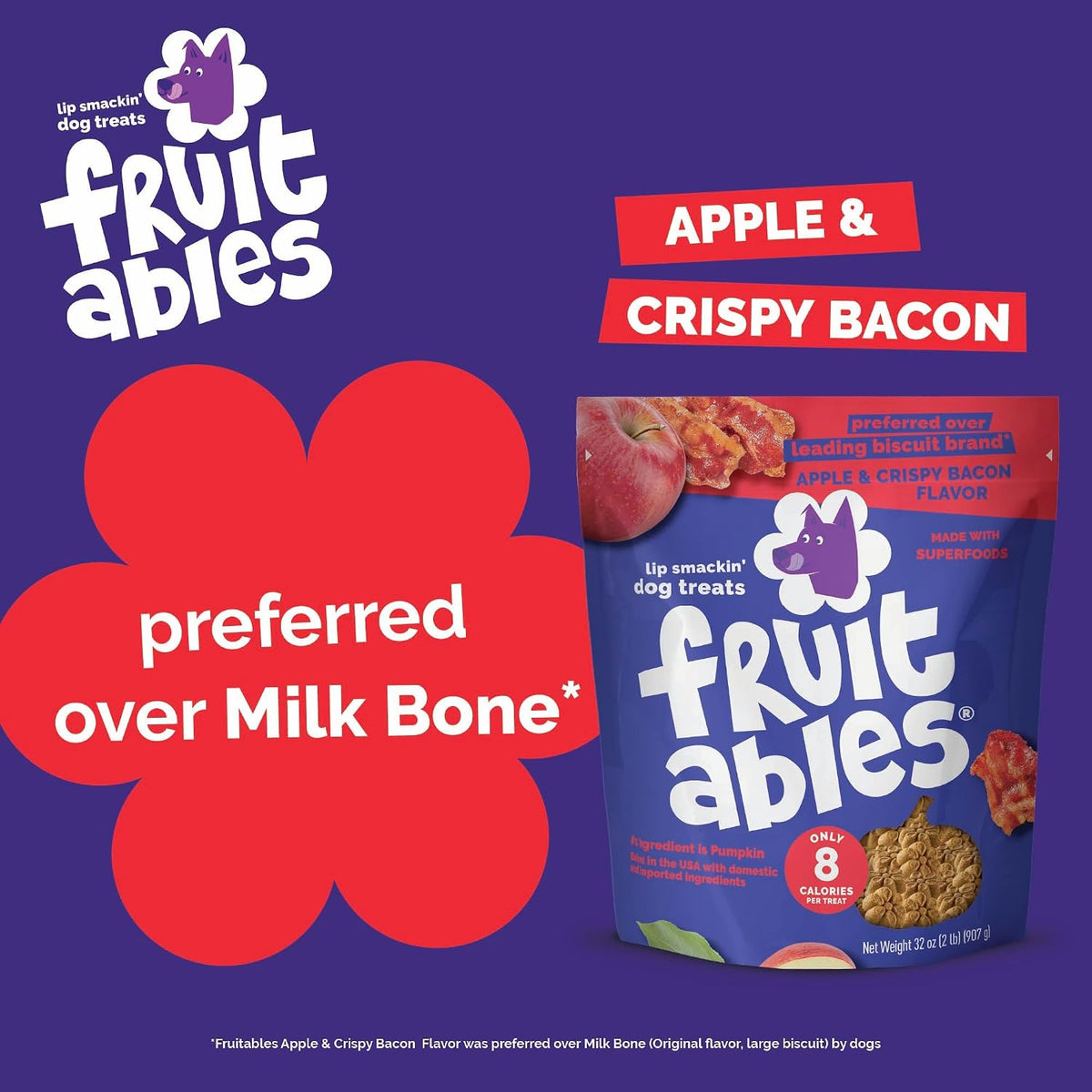 Baked Dog Treats, Low Calorie Treats, Pumpkin & Banana, 7oz