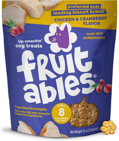 Baked Dog Treats, Low Calorie Treats, Pumpkin & Banana, 7oz