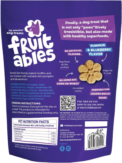 Baked Dog Treats, Low Calorie Treats, Pumpkin & Banana, 7oz