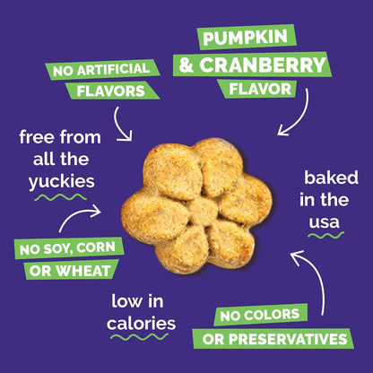 Baked Dog Treats, Low Calorie Treats, Pumpkin & Banana, 7oz