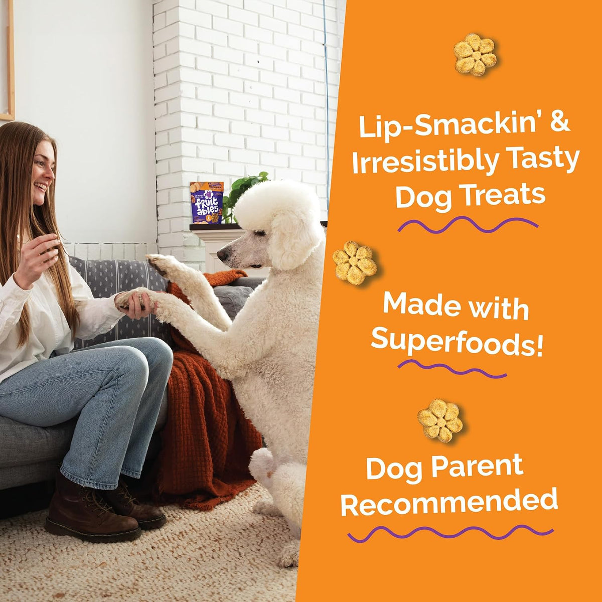 Baked Dog Treats, Low Calorie Treats, Pumpkin & Banana, 7oz