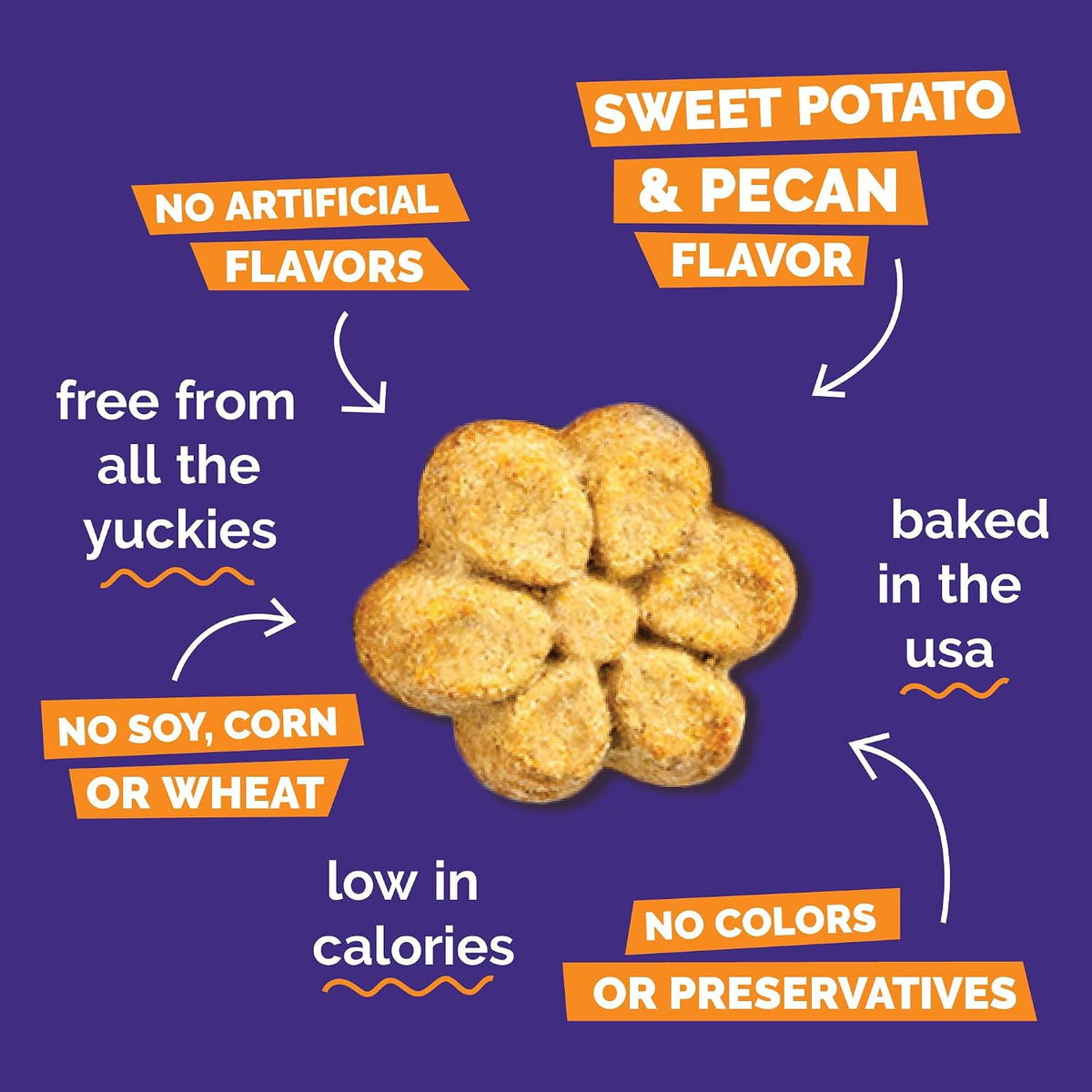 Baked Dog Treats, Low Calorie Treats, Pumpkin & Banana, 7oz