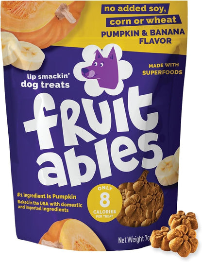 Baked Dog Treats, Low Calorie Treats, Pumpkin & Banana, 7oz