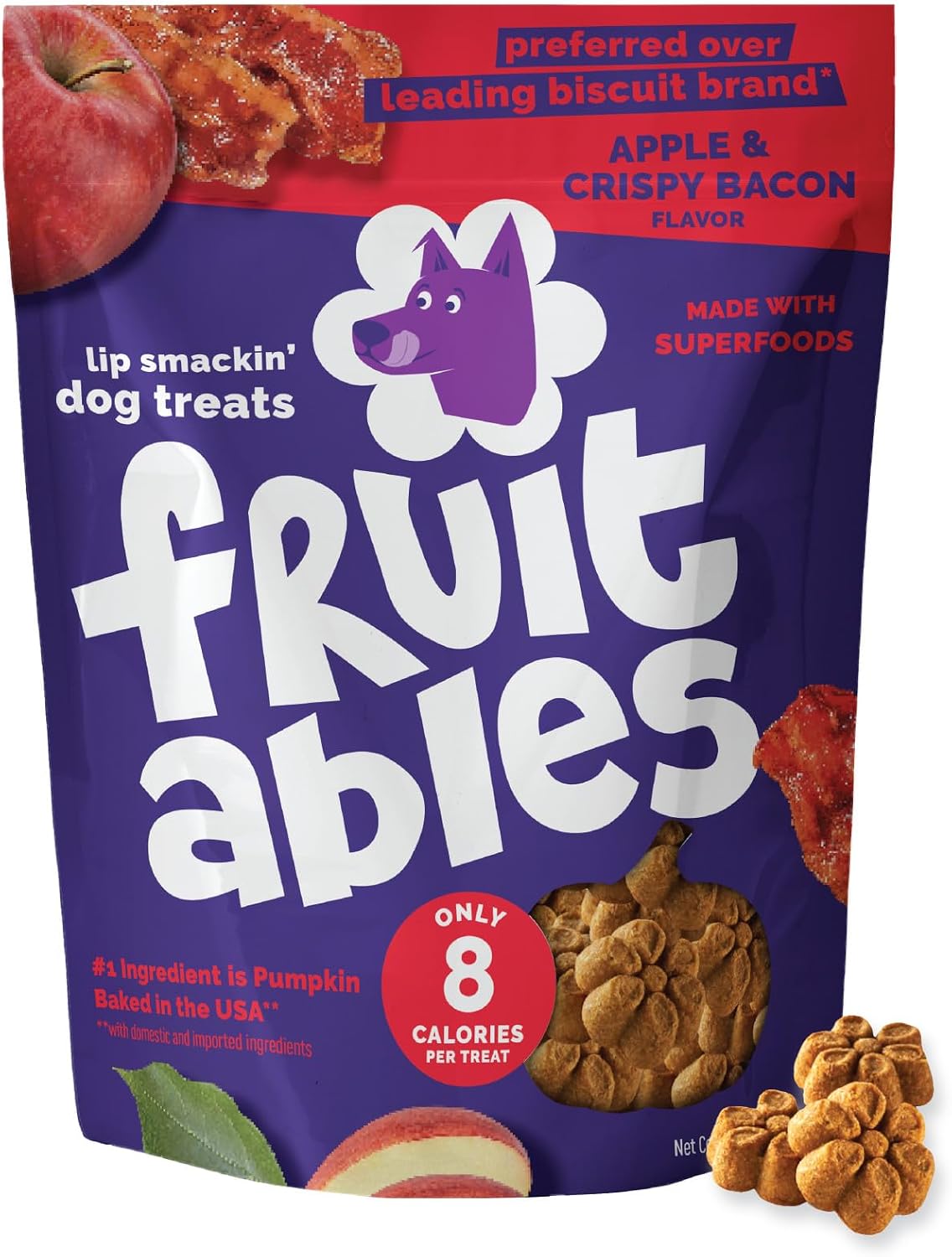 Baked Dog Treats, Low Calorie Treats, Pumpkin & Banana, 7oz