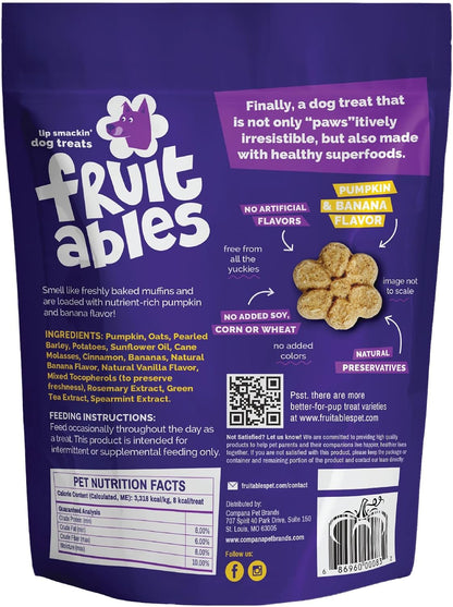 Baked Dog Treats, Low Calorie Treats, Pumpkin & Banana, 7oz