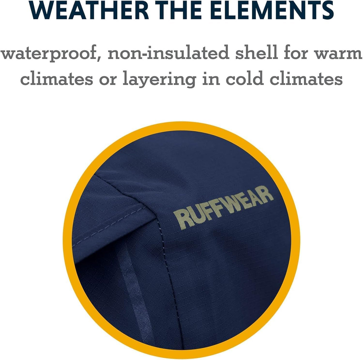 Ruffwear, Sun Shower Dog Raincoat, Midnight Blue, Medium
