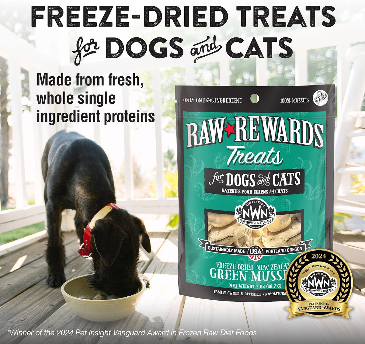 Raw Rewards Freeze-Dried Beef Liver Treats for Dogs and Cats - Bite-Sized Pieces - Healthy, 1 Ingredient, Human Grade Pet Food, All Natural, Proudly Made in USA, 10 Oz