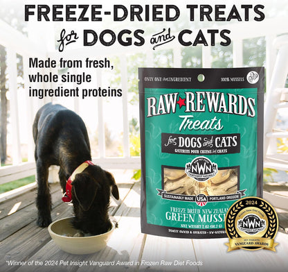 Raw Rewards Freeze-Dried Beef Liver Treats for Dogs and Cats - Bite-Sized Pieces - Healthy, 1 Ingredient, Human Grade Pet Food, All Natural, Proudly Made in USA, 10 Oz