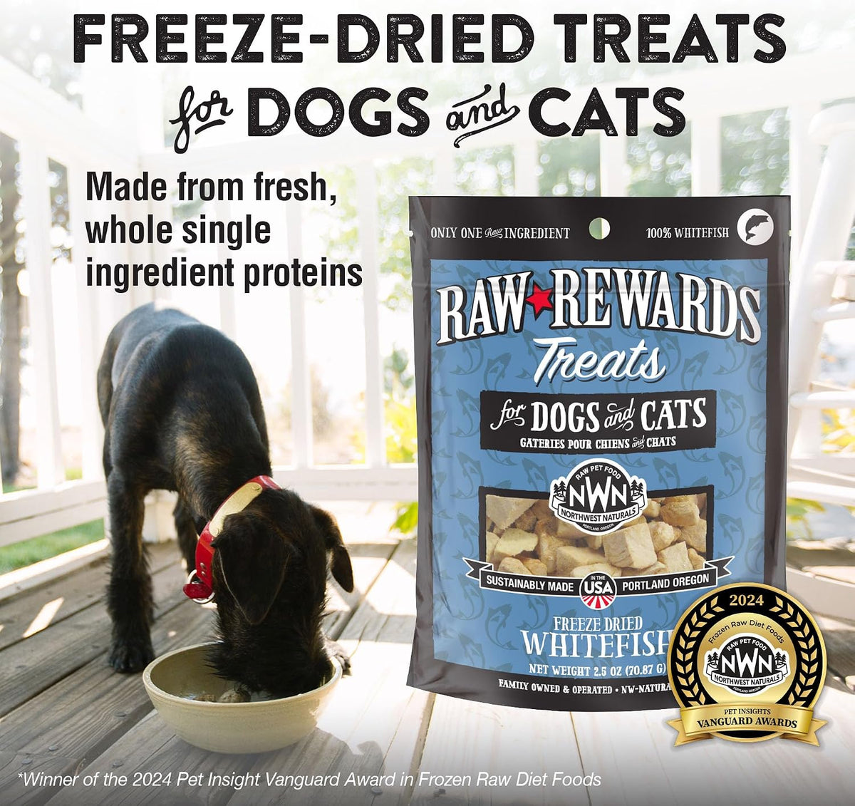 Raw Rewards Freeze-Dried Beef Liver Treats for Dogs and Cats - Bite-Sized Pieces - Healthy, 1 Ingredient, Human Grade Pet Food, All Natural, Proudly Made in USA, 10 Oz