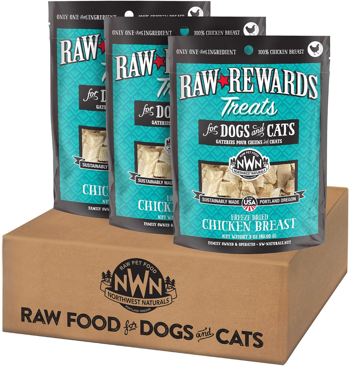 Raw Rewards Freeze-Dried Beef Liver Treats for Dogs and Cats - Bite-Sized Pieces - Healthy, 1 Ingredient, Human Grade Pet Food, All Natural, Proudly Made in USA, 10 Oz