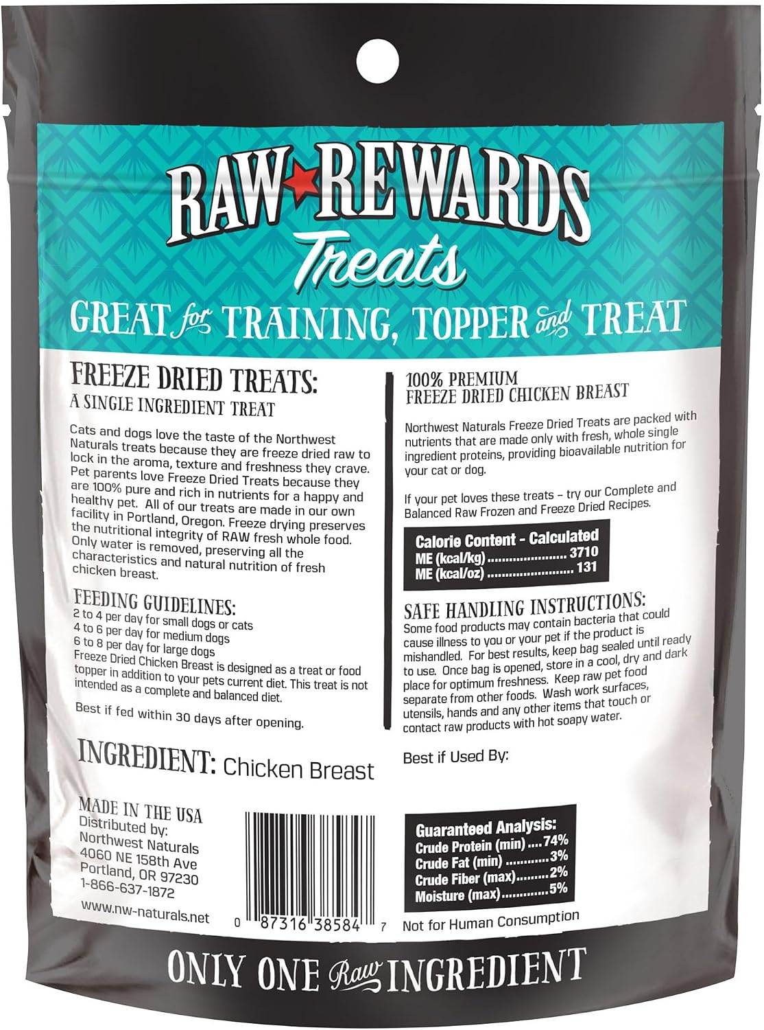 Raw Rewards Freeze-Dried Beef Liver Treats for Dogs and Cats - Bite-Sized Pieces - Healthy, 1 Ingredient, Human Grade Pet Food, All Natural, Proudly Made in USA, 10 Oz