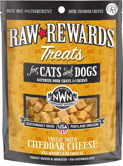 Raw Rewards Freeze-Dried Beef Liver Treats for Dogs and Cats - Bite-Sized Pieces - Healthy, 1 Ingredient, Human Grade Pet Food, All Natural, Proudly Made in USA, 10 Oz