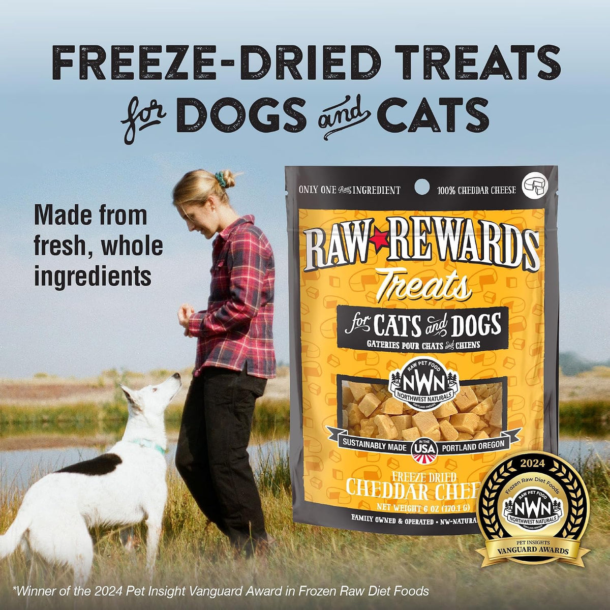 Raw Rewards Freeze-Dried Beef Liver Treats for Dogs and Cats - Bite-Sized Pieces - Healthy, 1 Ingredient, Human Grade Pet Food, All Natural, Proudly Made in USA, 10 Oz