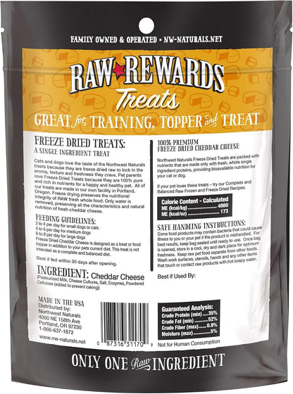 Raw Rewards Freeze-Dried Beef Liver Treats for Dogs and Cats - Bite-Sized Pieces - Healthy, 1 Ingredient, Human Grade Pet Food, All Natural, Proudly Made in USA, 10 Oz