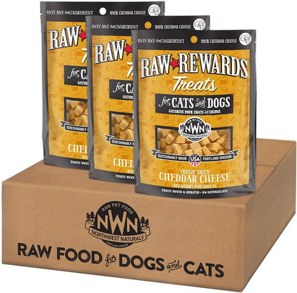 Raw Rewards Freeze-Dried Beef Liver Treats for Dogs and Cats - Bite-Sized Pieces - Healthy, 1 Ingredient, Human Grade Pet Food, All Natural, Proudly Made in USA, 10 Oz