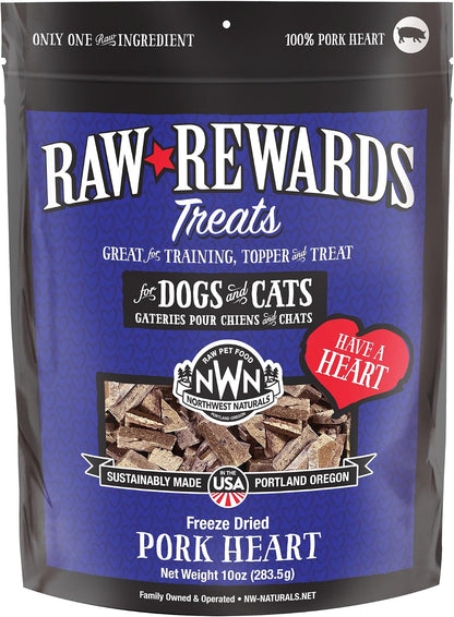 Raw Rewards Freeze-Dried Beef Liver Treats for Dogs and Cats - Bite-Sized Pieces - Healthy, 1 Ingredient, Human Grade Pet Food, All Natural, Proudly Made in USA, 10 Oz