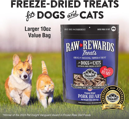 Raw Rewards Freeze-Dried Beef Liver Treats for Dogs and Cats - Bite-Sized Pieces - Healthy, 1 Ingredient, Human Grade Pet Food, All Natural, Proudly Made in USA, 10 Oz