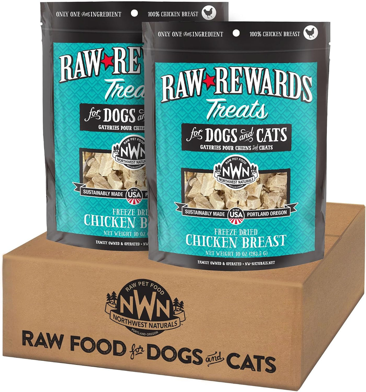 Raw Rewards Freeze-Dried Beef Liver Treats for Dogs and Cats - Bite-Sized Pieces - Healthy, 1 Ingredient, Human Grade Pet Food, All Natural, Proudly Made in USA, 10 Oz