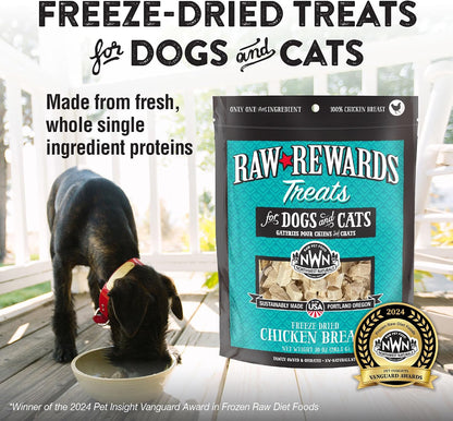 Raw Rewards Freeze-Dried Beef Liver Treats for Dogs and Cats - Bite-Sized Pieces - Healthy, 1 Ingredient, Human Grade Pet Food, All Natural, Proudly Made in USA, 10 Oz