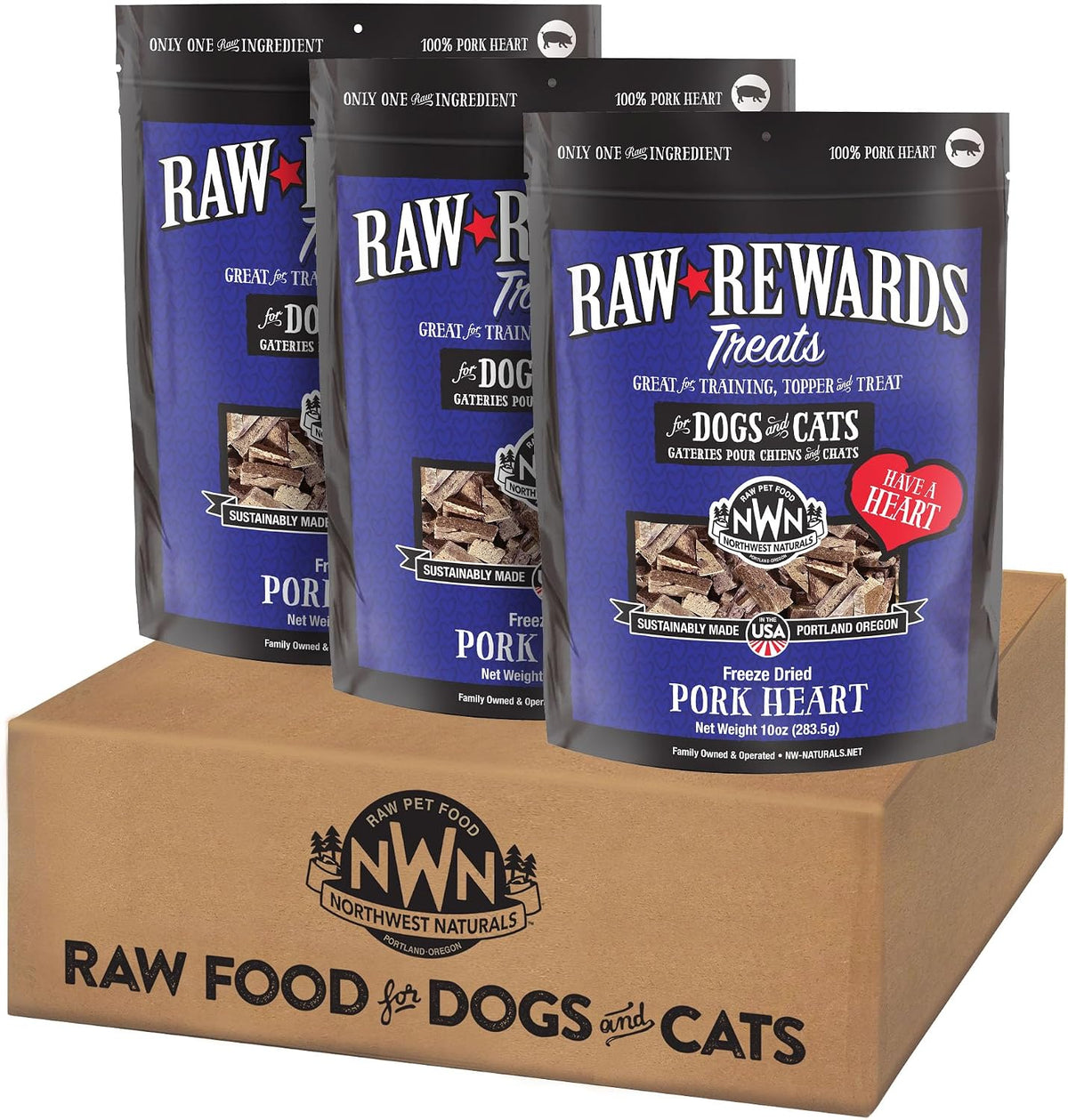 Raw Rewards Freeze-Dried Beef Liver Treats for Dogs and Cats - Bite-Sized Pieces - Healthy, 1 Ingredient, Human Grade Pet Food, All Natural, Proudly Made in USA, 10 Oz