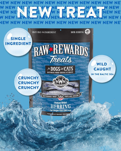 Raw Rewards Freeze-Dried Beef Liver Treats for Dogs and Cats - Bite-Sized Pieces - Healthy, 1 Ingredient, Human Grade Pet Food, All Natural, Proudly Made in USA, 10 Oz