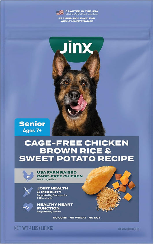 Senior Dry Dog Food - Real Chicken, Brown Rice & Sweet Potato, 4lb